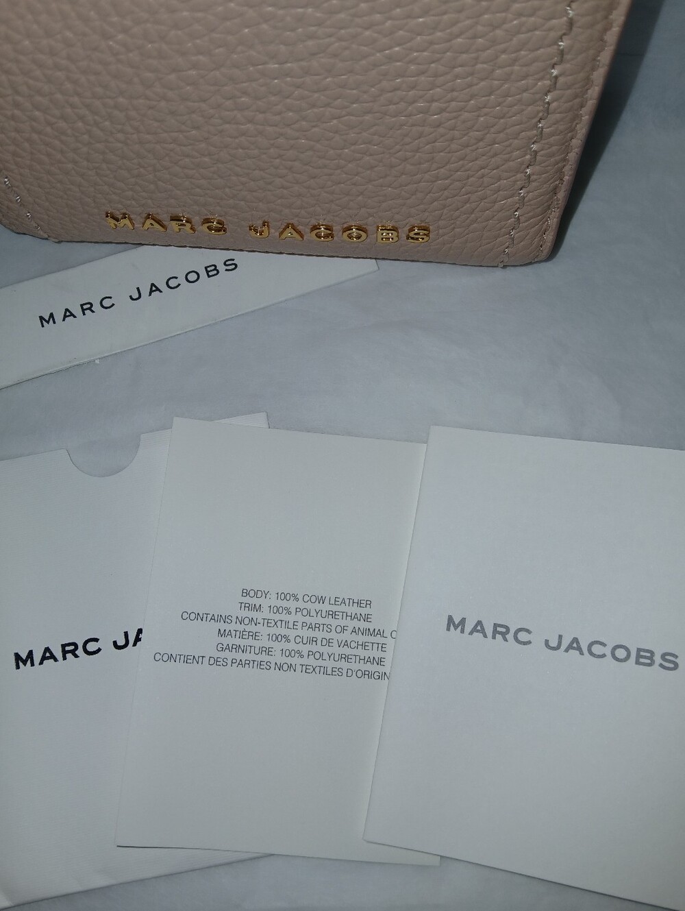 Marc Jacobs Leather The Groove Compact Mini Wallet Rose, Colorblock - Picture 3 of 11